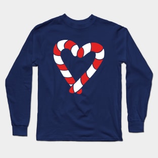 Candy Cane Heart Long Sleeve T-Shirt